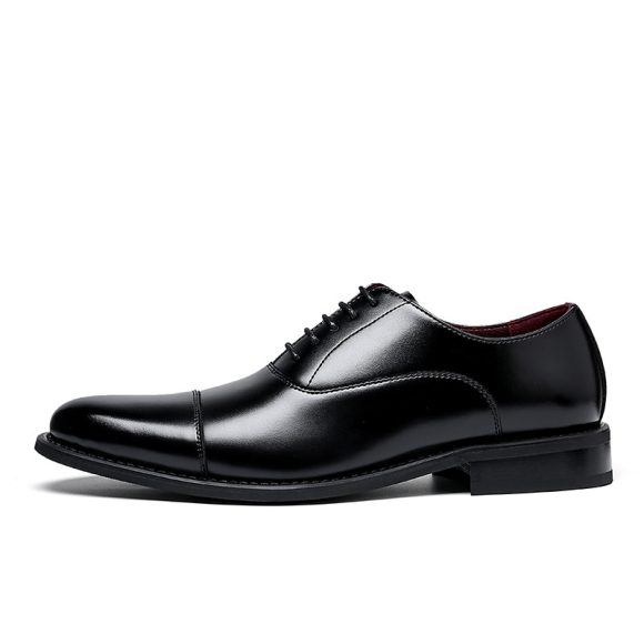 Men's Dress Shoes Inner Height Increasing Leather Shoes British Style - Image 3