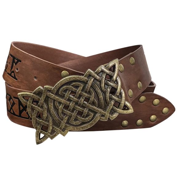 Viking Style Skateboard Buckle Embossed Rivet Belt - Image 4