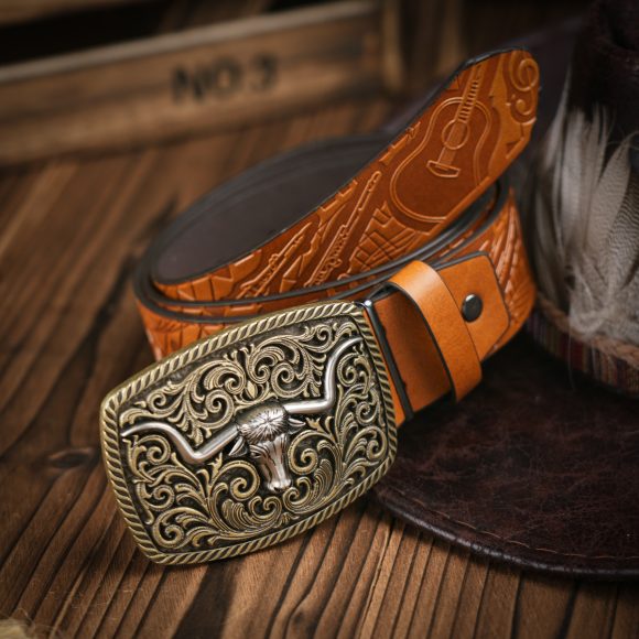 Punk Leather PU Leather Denim Trend Belt - Image 7