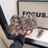 Western Style Snake Pattern Simple Stylish Textured Crossbody Bag - Image 8