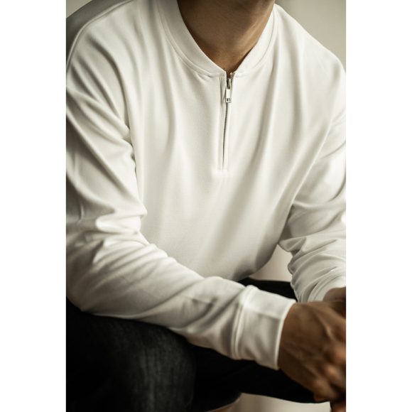 Half Long-sleeve Zipper T-shirt Men's Casual Bottoming Shirt - Image 2
