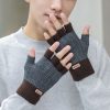 Men's Warm Thickened Knitting Half Finger Gloves - Image 4