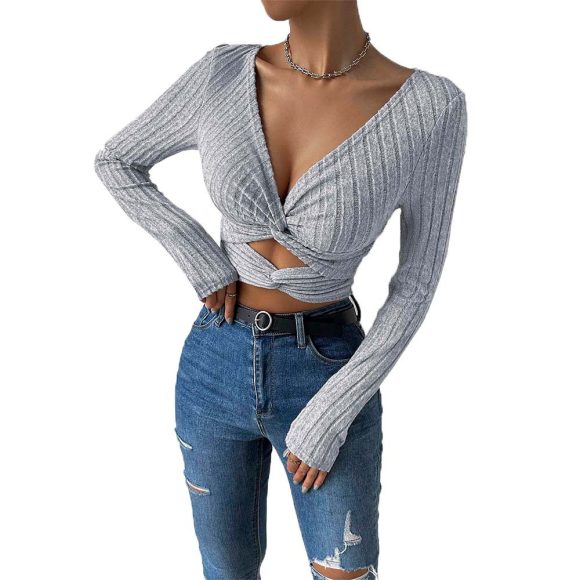 Fashion Personality Female Slim Short Midriff-baring Top - Image 5