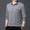Solid Color Casual Dad Long-t-shirt