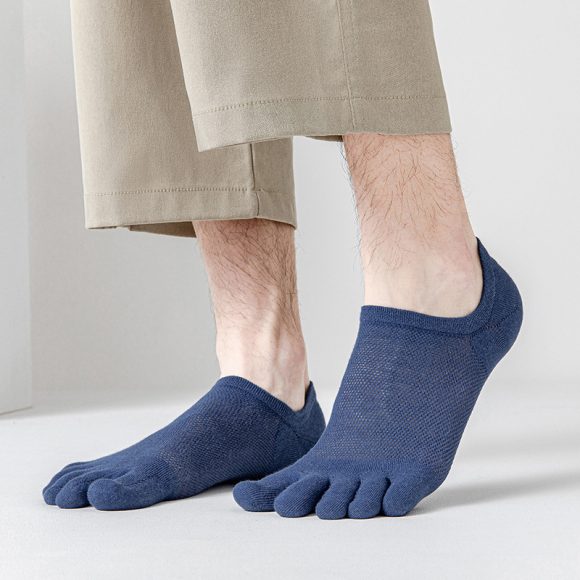 Men's Thin Mesh Breathable Five Finger Invisible Socks