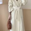 Solid Color Hooded Double-sided Wool Overcoat Women - Image 7