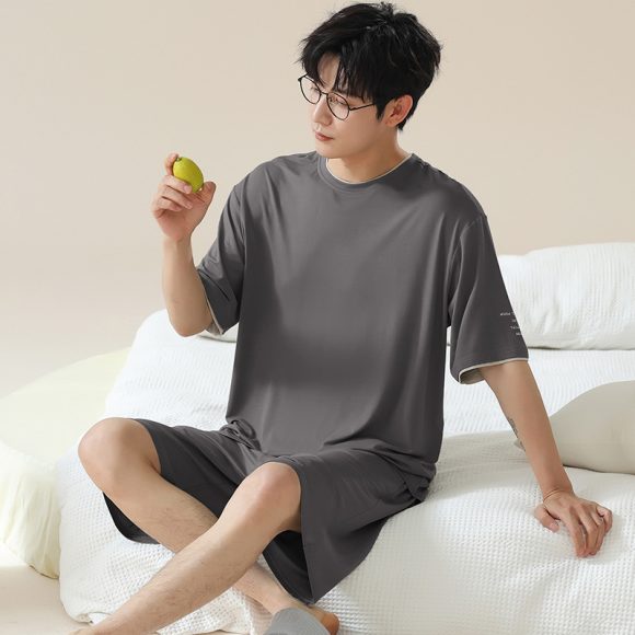Short Sleeve Cool Wearable Ice Silk Homewear - Image 4
