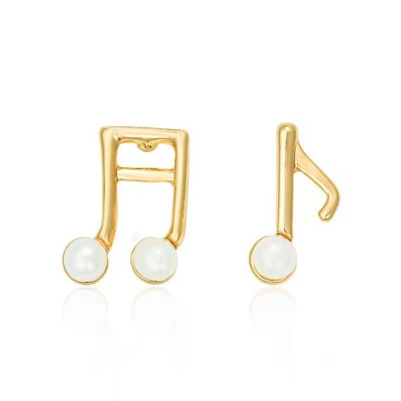Faux Pearl Stud Earrings Notes Of Denis Expo - Image 4