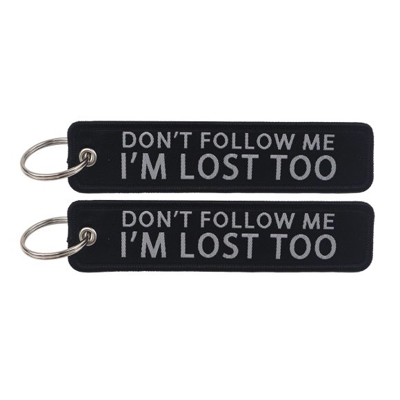 Minimalist Quotation Weaving Mark Keychain Lanyard - Image 3