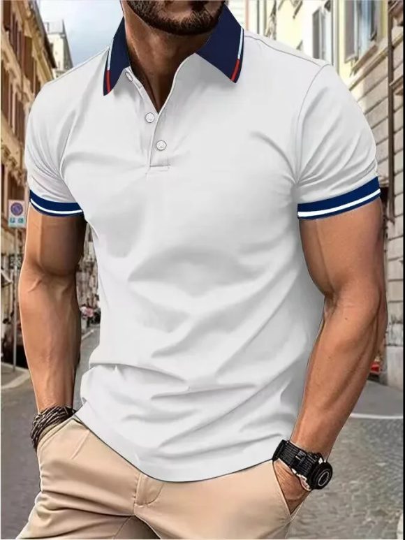 Plain Printing Series Men's Casual Short Sleeve - Image 9
