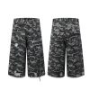 Retro Washed Damaged Camouflage Denim Shorts - Image 4