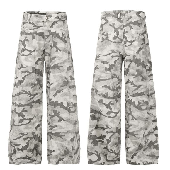 Cross-border Snow Straight Camouflage Cargo Pants - Image 4