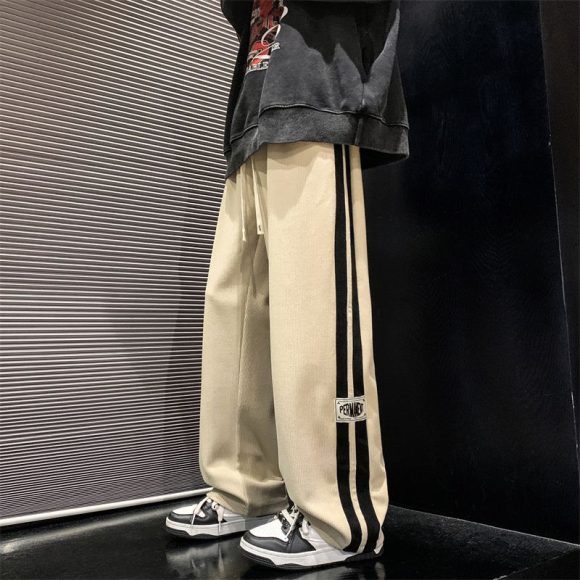 Men's Pants Autumn New Straight Loose Wide Leg Leisure Sports Pants - Image 2