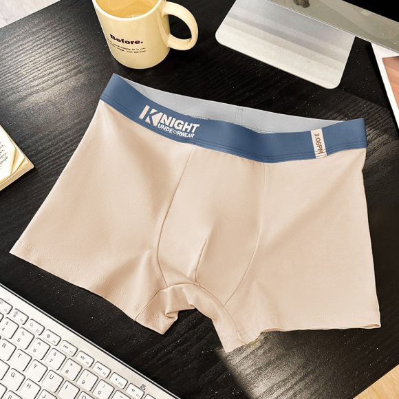 Simple Letter Men's Underwear Cotton Antibacterial Breathable Boxers - Image 3