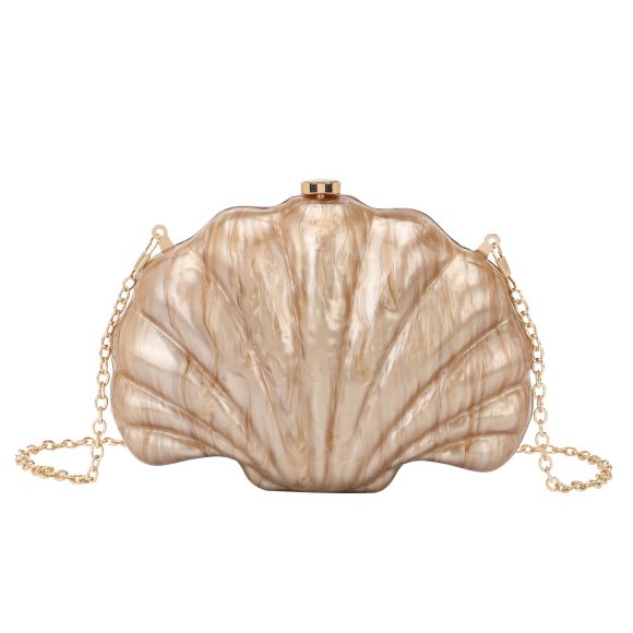 Shell Multicolor Chain Shoulder Messenger Bag - Image 7