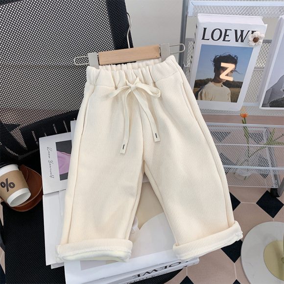 Straight-leg Pants Children Thick Warm Wide-leg Pants - Image 6