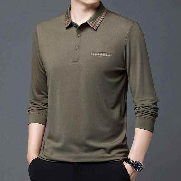 Solid Color Casual Dad Long-t-shirt - Image 9