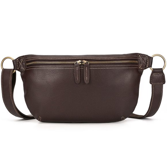 Men's Multi-functional Retro Crazy Horse Leather Belt Bag - Image 3
