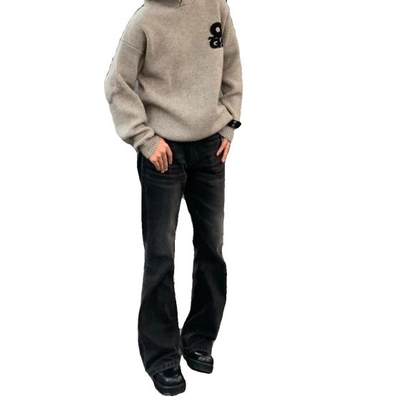 American High Street Retro Black Straight Skinny Jeans For Men - Image 3