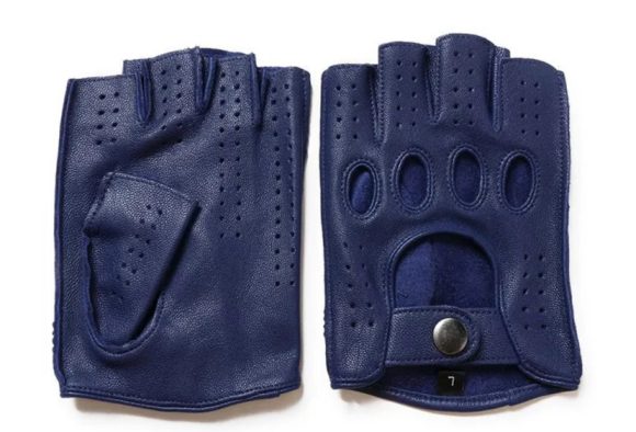 Riding Outdoor Leather Half Finger Sheepskin Gloves - Image 6
