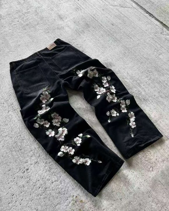 American Retro Washed Summer New Casual Loose Trousers - Image 4