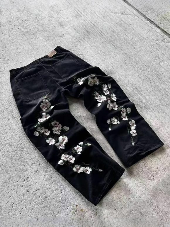 American Retro Washed Summer New Casual Loose Trousers - Image 7