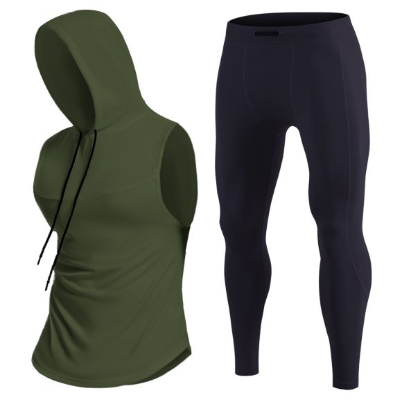 Men's Hooded Breathable Quick-dry Vest Trousers Suit - Image 2
