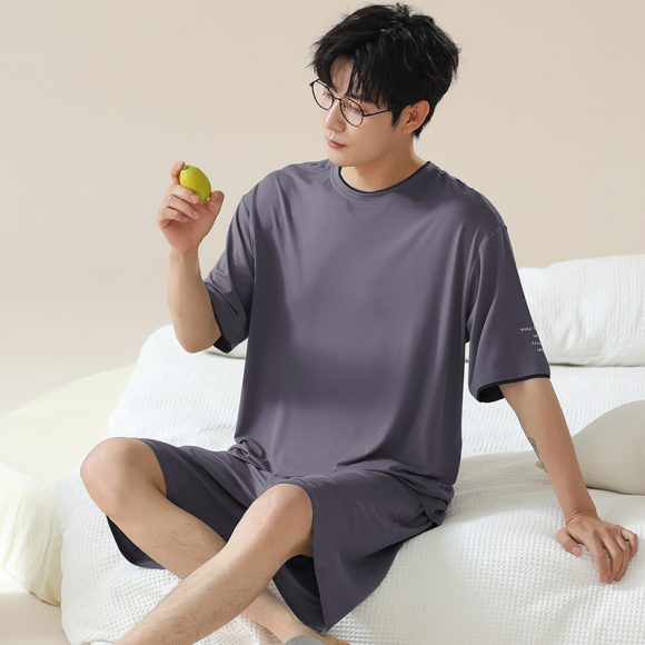 Short Sleeve Cool Wearable Ice Silk Homewear - Image 2