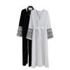 Elegant Cardigan Embroidered Muslim Dress Women's Robe - Image 3