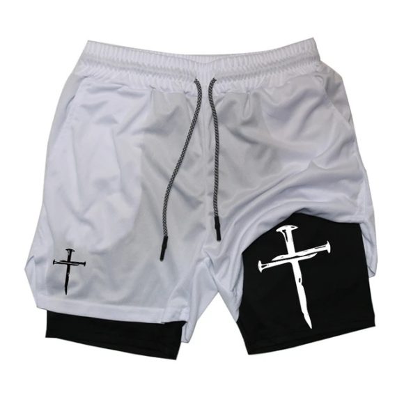 Funny Face Printed Sports Shorts - Image 3