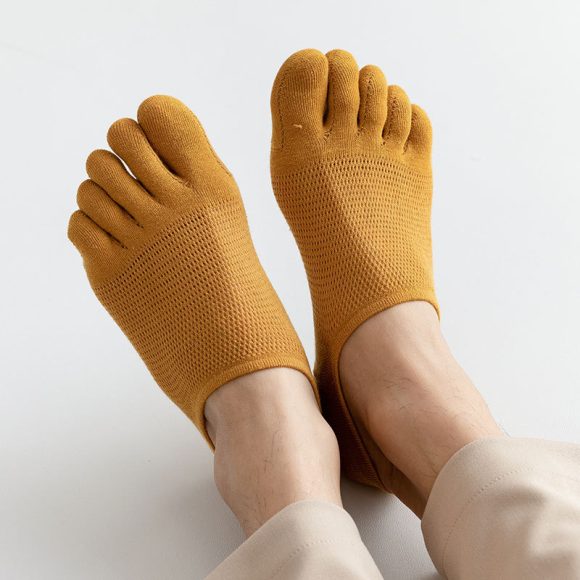 Men's Cotton Deodorant And Sweat-absorbing Breathable Five Toe Socks - Image 10
