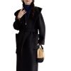 Solid Color Hooded Double-sided Wool Overcoat Women - Image 8