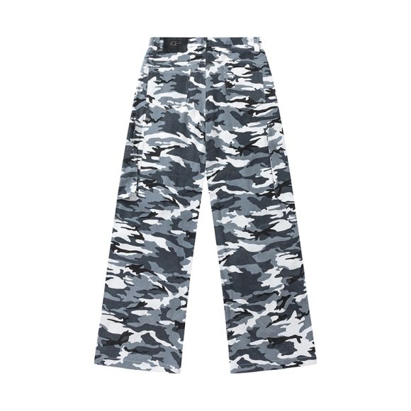 Retro Overalls Men's And Women's Outdoor Camouflage Casual Loose Straight - Image 3