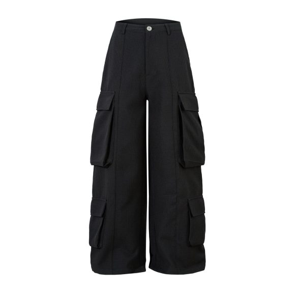 Spring Retro Stereo Design Loose Cargo Pants