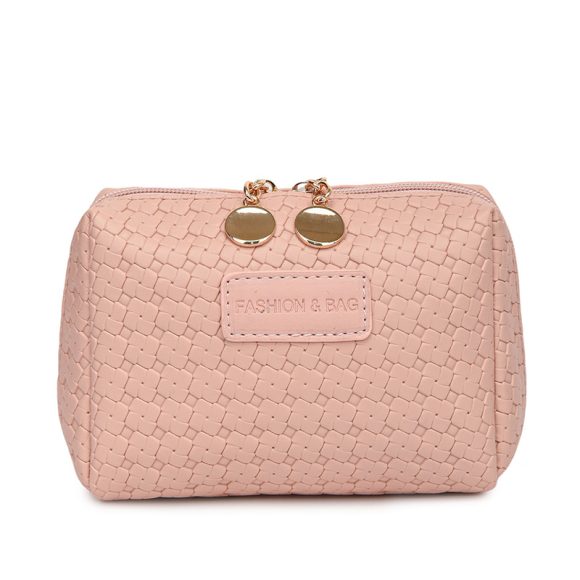 Classic Style Woven Pattern Cosmetic Bag - Image 7