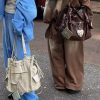 Female New Rivets Large-capacity Crossbody Bag