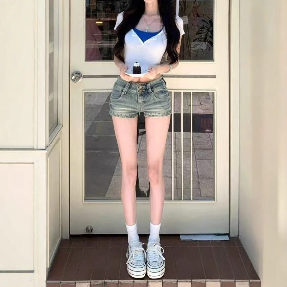 Pure Desire Style Sexy Super-fairy Slim Fit Short Sleeve Shirt - Image 2