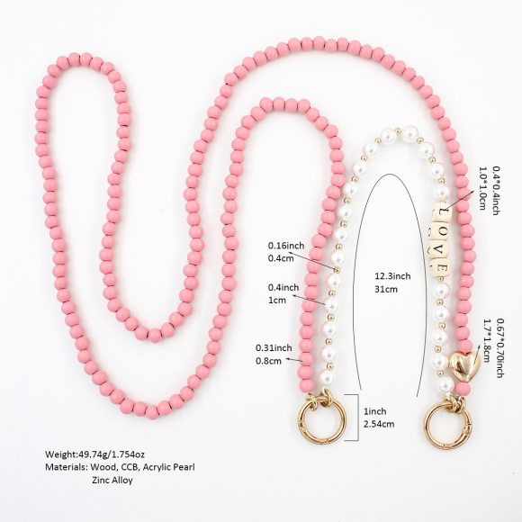 Autumn And Winter Wooden Bead Bag Chain Letter Double Layer - Image 7