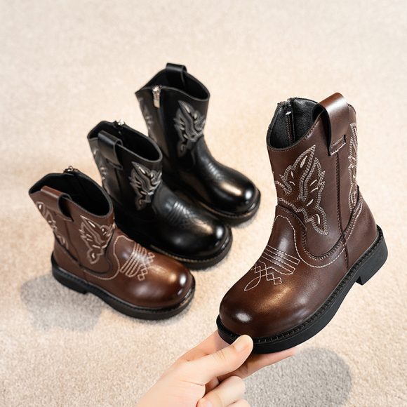 Girls' Embroidered Martin Boots - Image 5