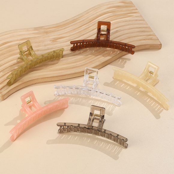 Simple Ins Style Barrettes Fashion High-end Solid Color Ponytail Big Hair Claws - Image 2