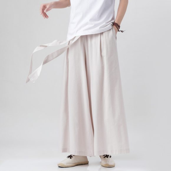 Cotton And Linen Plus Size Loose Trousers Men's Chinese Style - Image 8
