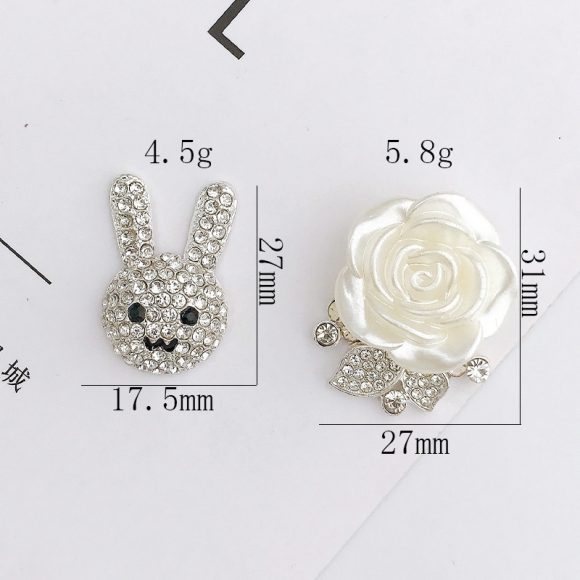 Diamond Rabbit Diy Ornament Accessories Diamond Studded By Hand Flower Phone Case - Image 6