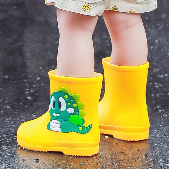 Children's Rain Boots Cartoon Waterproof Short Tube Rain Shoes - Image 3