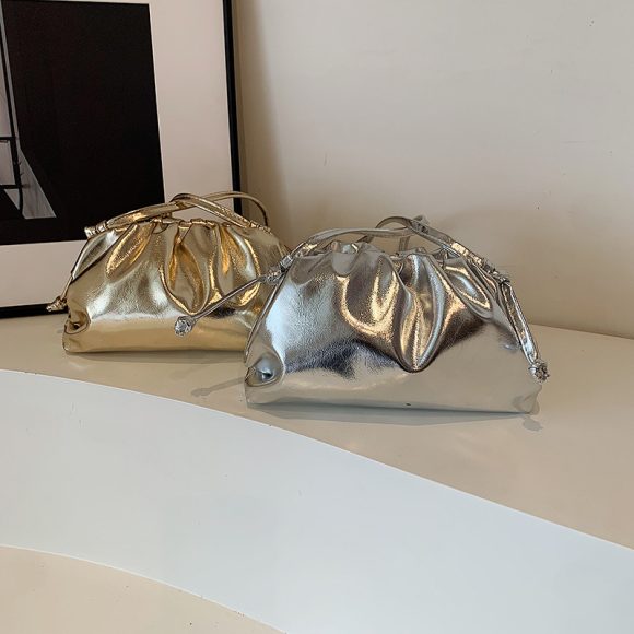 Advanced Texture Silver Dumpling Bag Fashion Shoulder Bag - Image 2