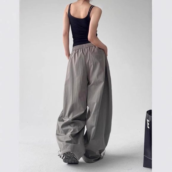 Men's And Women's Letter Embroidery Retro Paratrooper Pants - Image 5