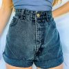 Women's Denim Shorts Washed Printed Jeans