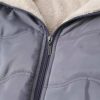 Geometric Wave Hooded Fleece-lined Warm-keeping Cotton Clothing - Image 3
