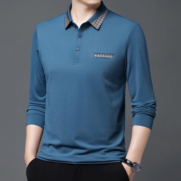 Solid Color Casual Dad Long-t-shirt - Image 2