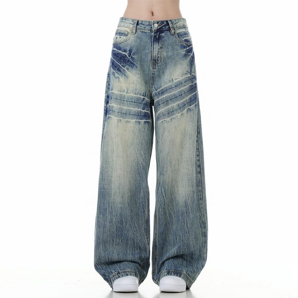 Loose Wide Leg Jeans American High Street - Image 4