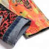 Slim-fit Stretch Ripped Embroidered Vintage Patch Jeans - Image 3